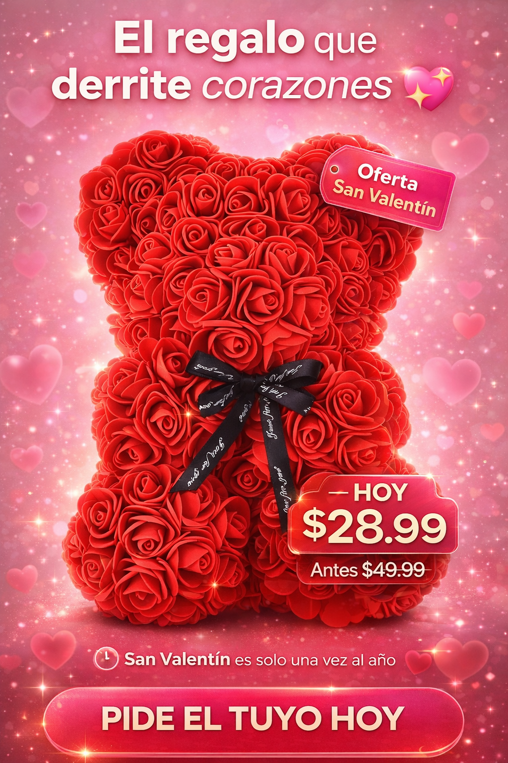 Oso Eterno de Rosas 💖 El regalo que expresa amor para siempre