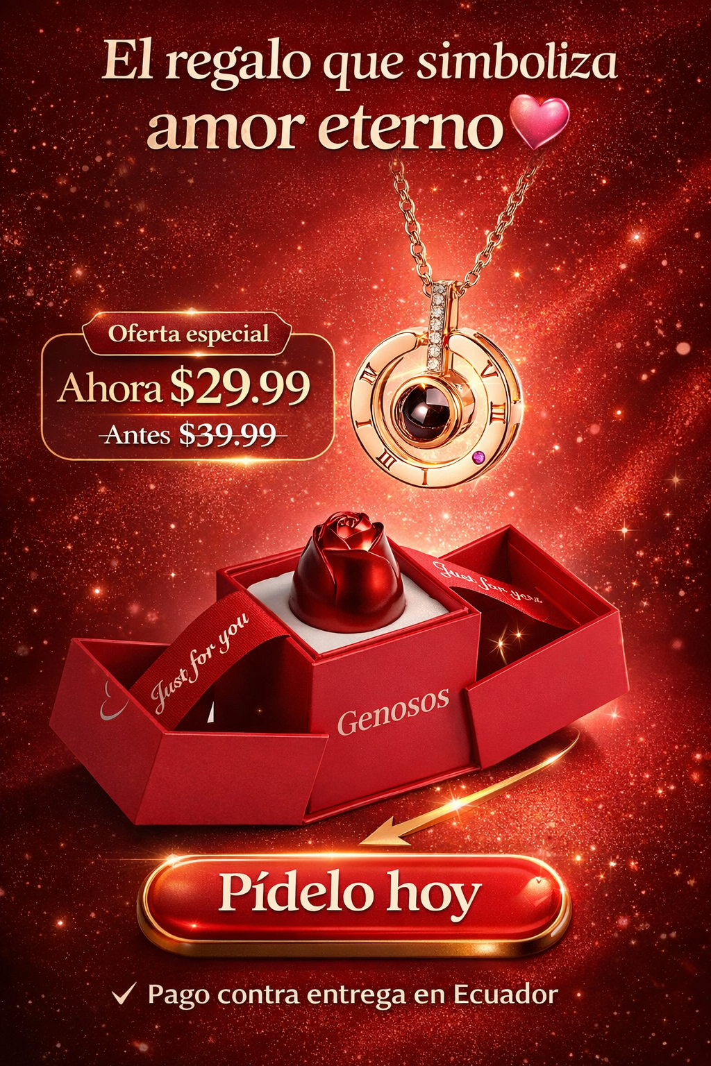 Amor Eterno – Collar con Significado Real 💖 Un regalo que no se olvida, una promesa que se lleva cerca del corazón.