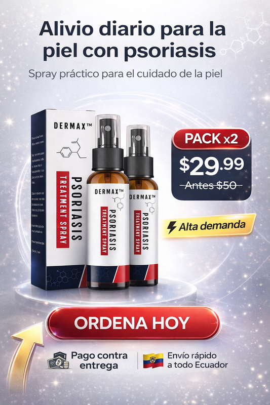 Dermax Psoriasis Spray - Cuidado dermatológico diario para piel con psoriasis